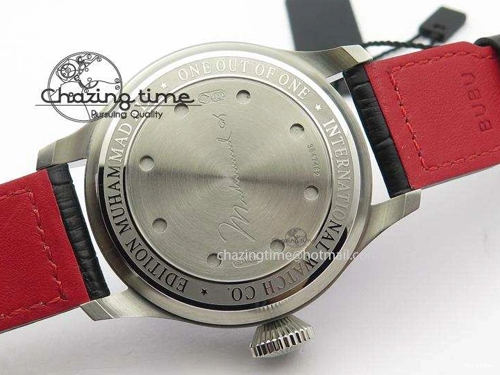 MIROTIME 0428 RelaxedFit Big Pilot Real PR IW500435 “Muhammad Ali” ZF Best Edition On Black Leather Strap A 7295